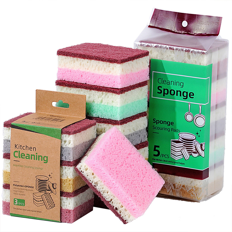 5/10pcs%20High%20Density%20Sponge%20Cleaning%20Cloth%20Dishwashing%20Cloth%20Non%20Greasy%20Kitchen%20And%20Catering%20Supplies%20Sponge%20Brush%20For%20Pot%20Bowl%20-%20Image%204