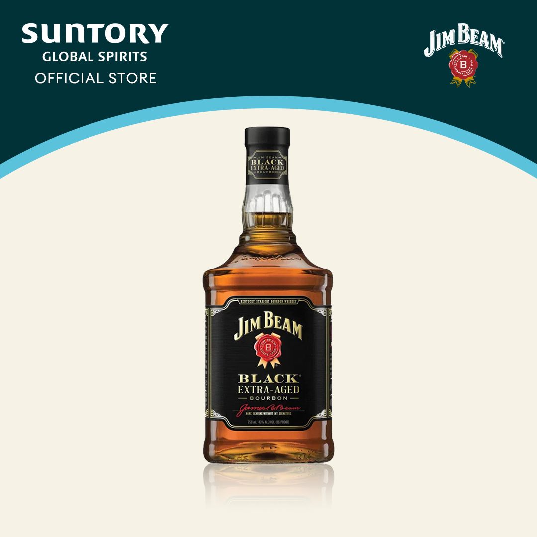 Official Store) Jim Beam Black Extra Aged Bourbon Whiskey 700ml