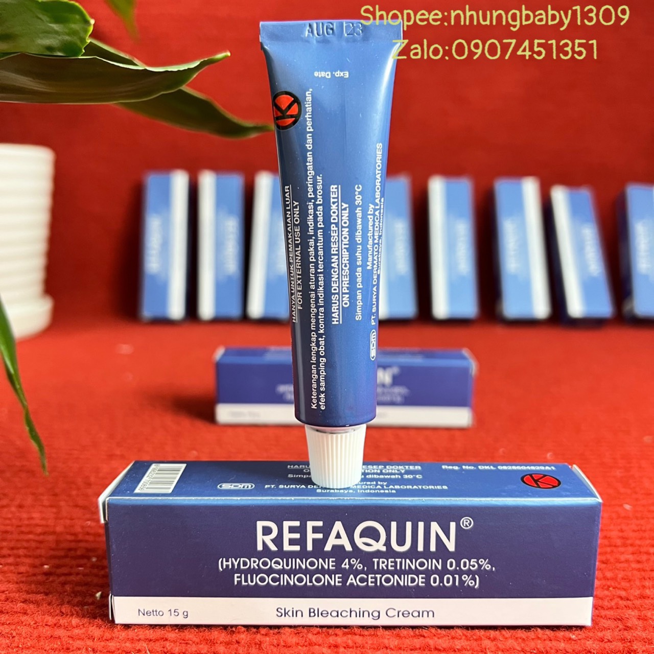 Kem dưỡng Refaquin trắng da giảm nám