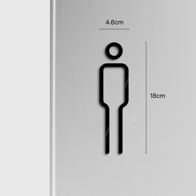 Black Gold Color Toilet Sign Plate Brass Wash Room Door Wall Label ...