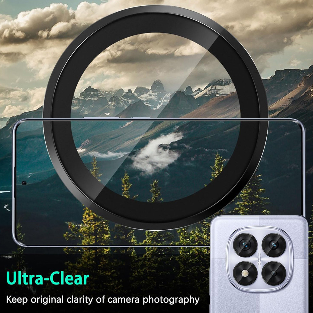For Xiaomi Redmi Note 14 4G Anti-Drop Aluminum Alloy Eagle Eye Camera Ring for 6.67 inches xiaomi redmi note 14 MI NOTE 14 Metal Tempered Glass Camera Protector. 