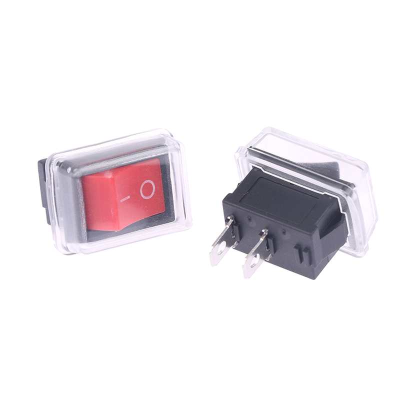 Kocoo 5Pcs Push Button Mini Switch 2Pin On/Off Rocker Switch with waterproof cover
