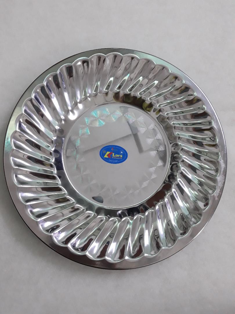 [HCM]Dĩa tròn bông inox  rộng 30cm