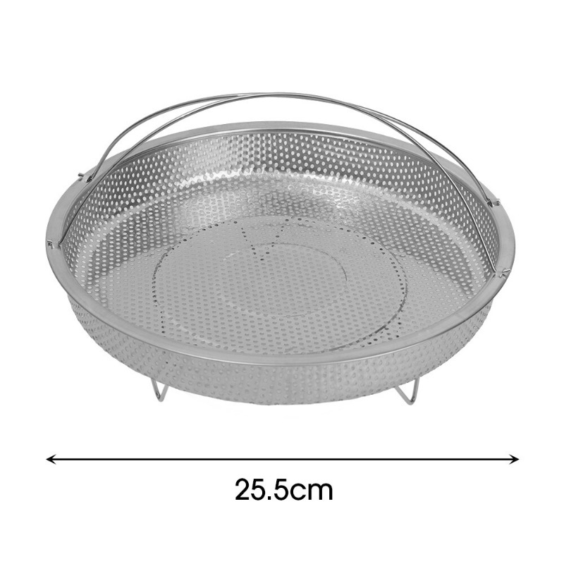 Universal Stainless Steel Steamer with Handle Pressure Cooker Steamer Reusable Multifunctional Food Steaming Rack Cooking Special Accessories
