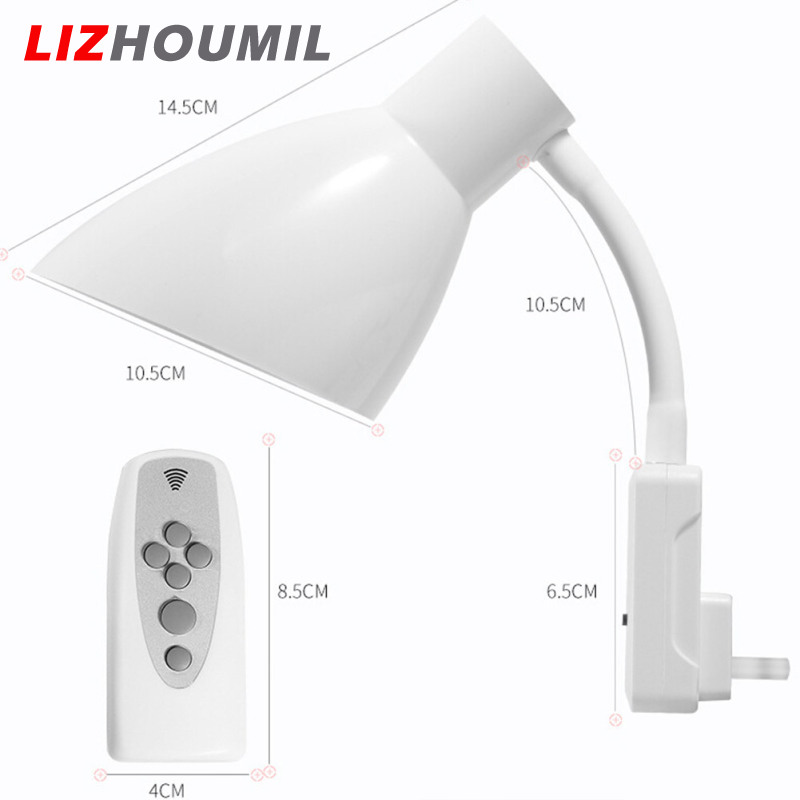 LIZHOUMIL Intelligent Wall LED Light Socket Plug with Remote Control E27 220V