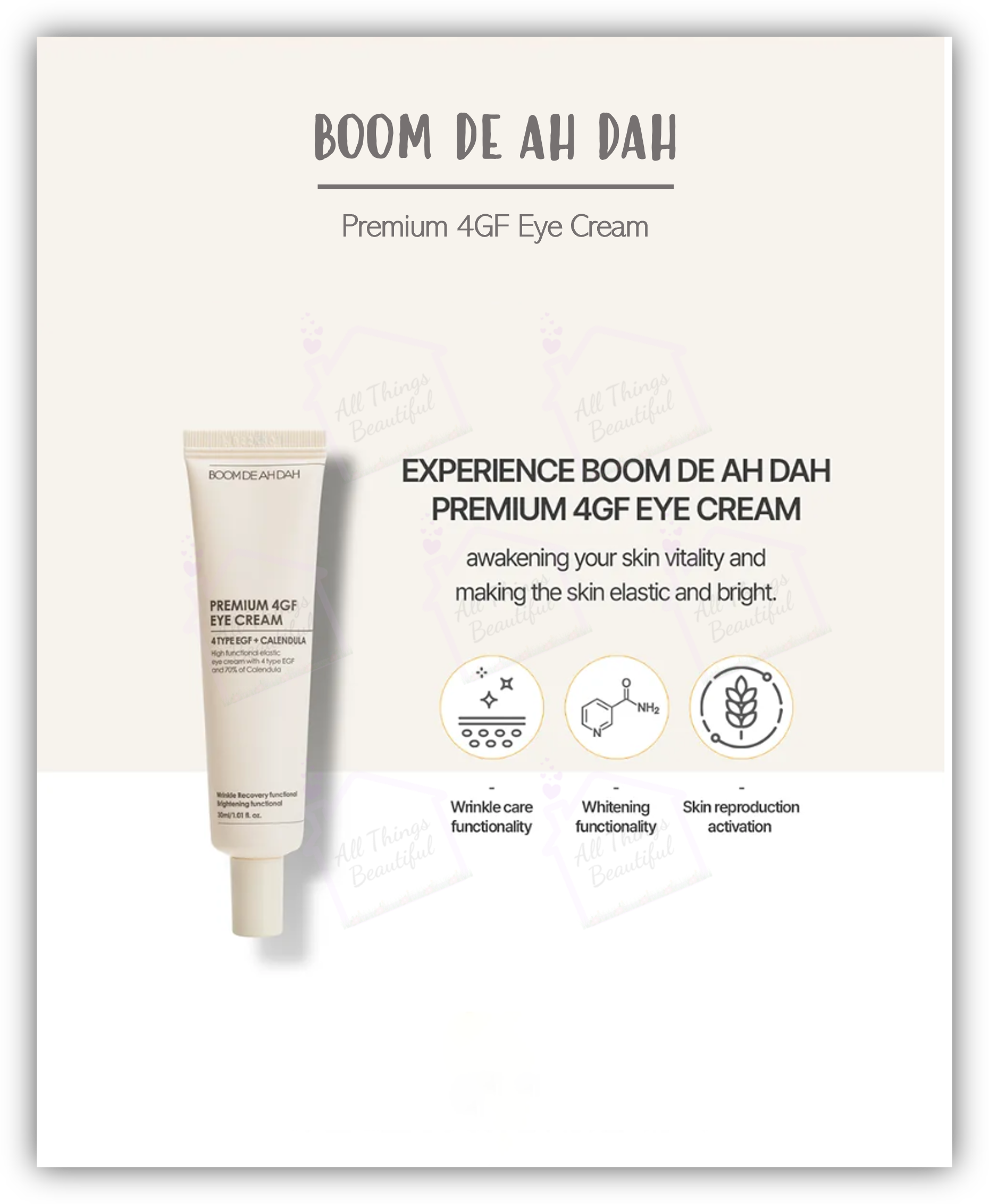 All Things Beautiful] Boom De Ah Dah Premium 4GF Eye Cream [30ml