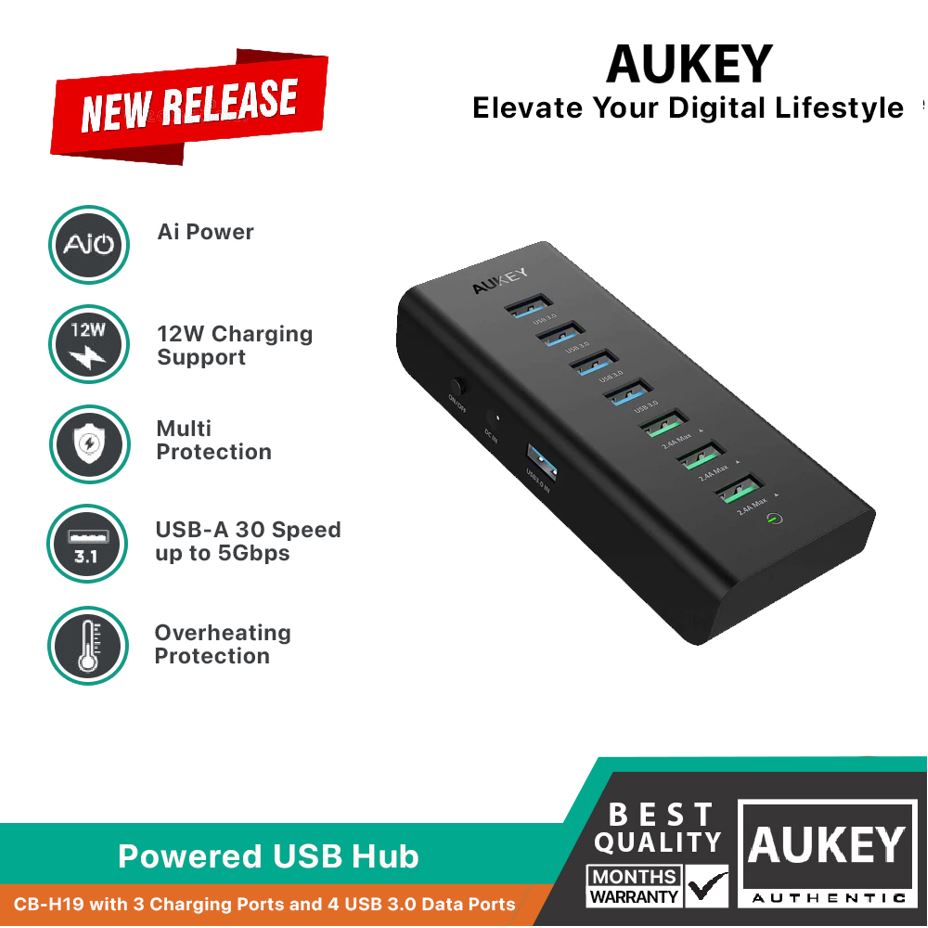 AUKEY USB 3.0 Powered Hub CB-H19