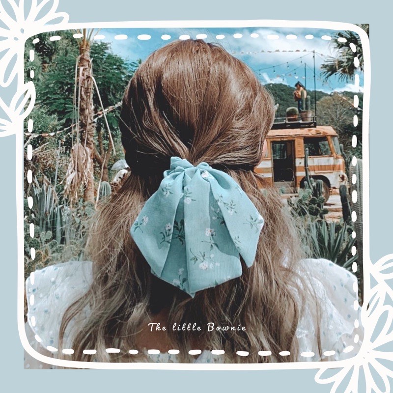 Cột tóc nơ đôi Petal Scrunchie The little Bownie