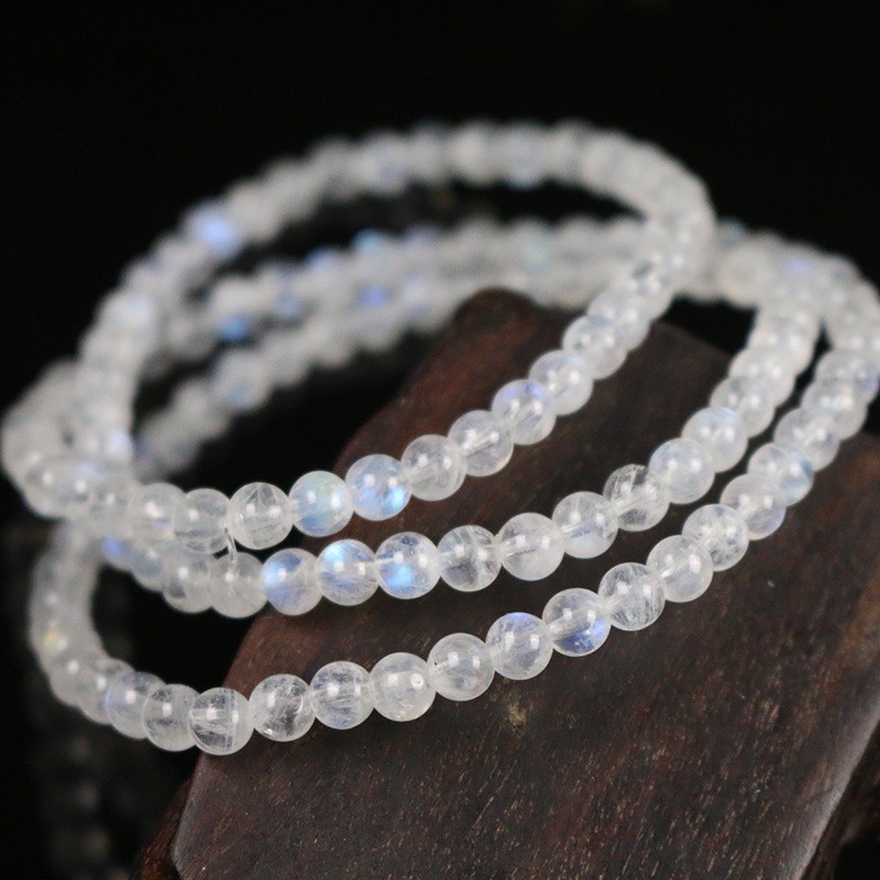 Vòng tay moonstone mặt trăng quấn 3 vòng 6 li siêu đẹp