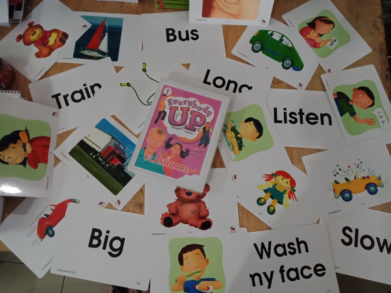 [Flashcards] Thẻ Everybody Up - 1 hoặc 2 mặt - khổ A5 ( 15* 21 cm )