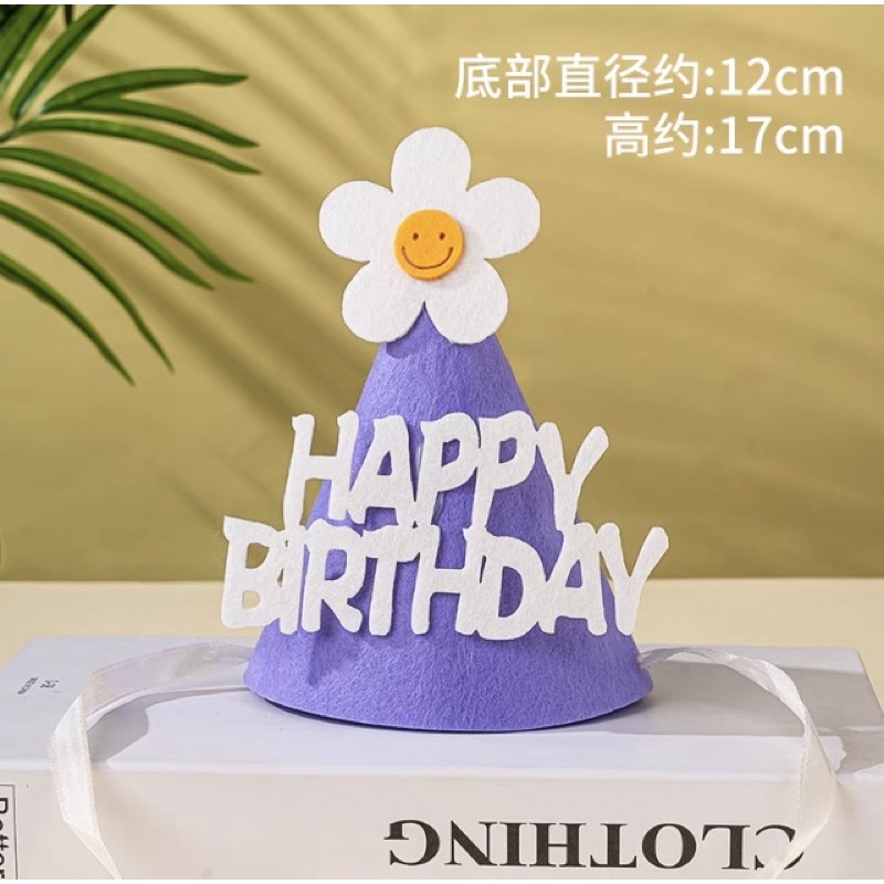 Nón sinh nhật 3D vải nỉ