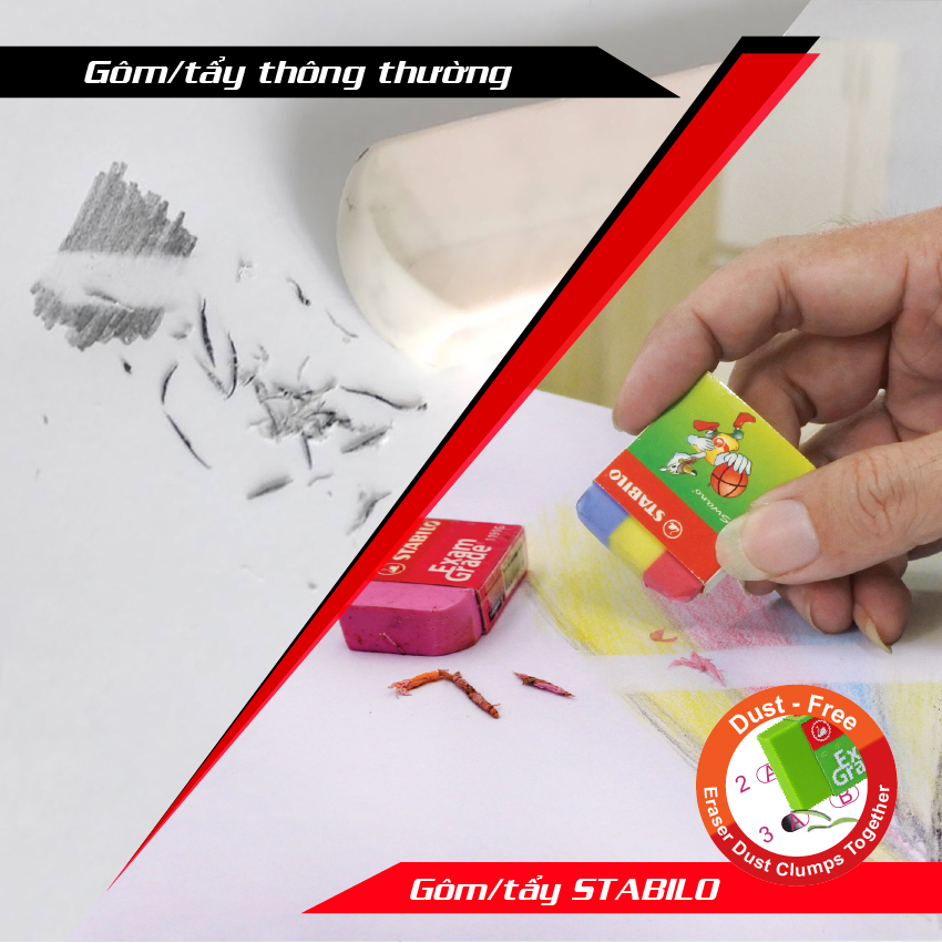 Hộp gôm STABILO Yippy-plas/Trio 30 viên