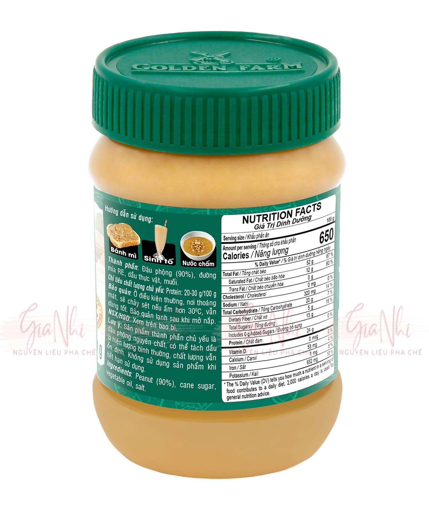 Bơ đậu phộng mịn Golden Farm