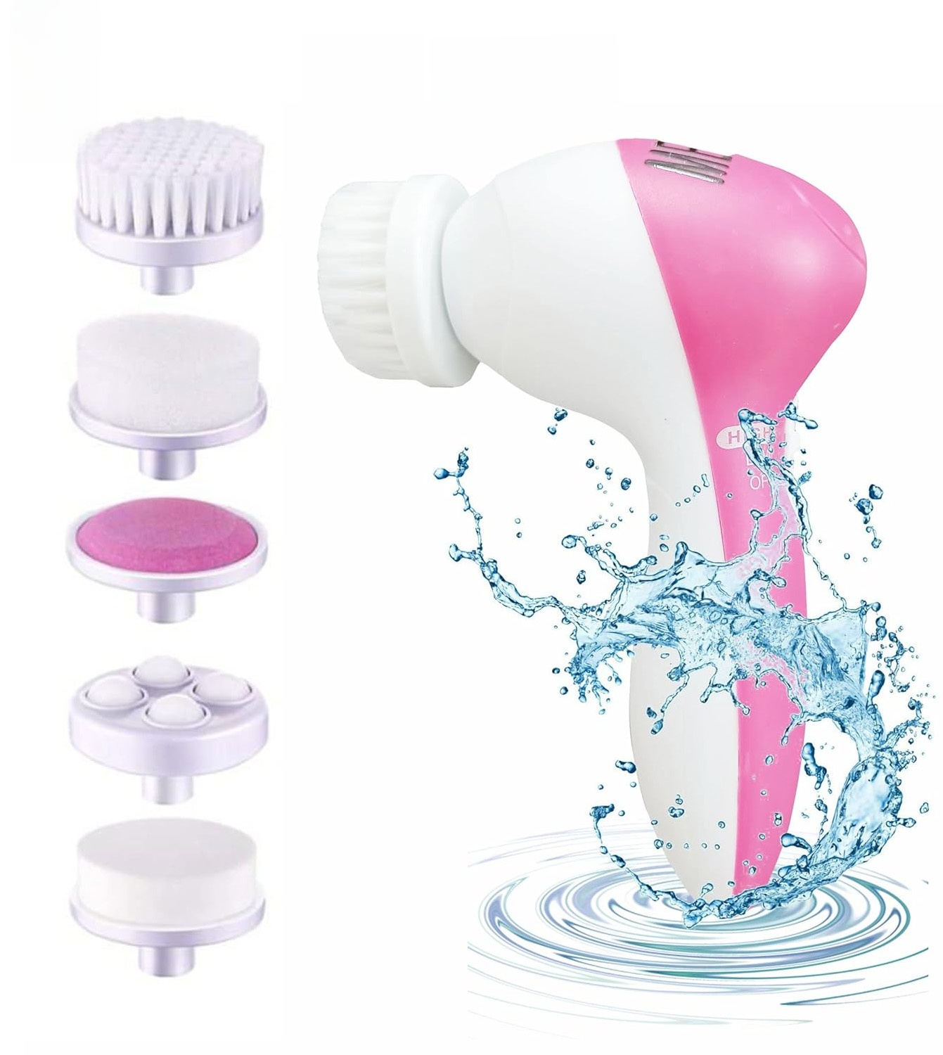SP Dealz 5 in 1 Face Facial Exfoliator Electric Massage Machine Care Cleanser Massager Kit For Smoothing Body Beauty Skin Cleaner Facial Massager Machine for Women- Multicolor. 