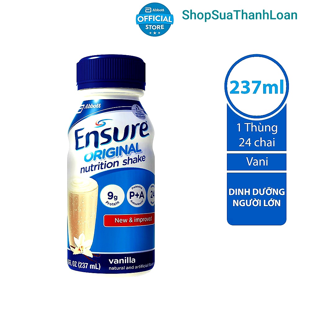 (HSD T10-2026) Lốc 6 Chai Sữa nước Ensure Original Vani (237ml).