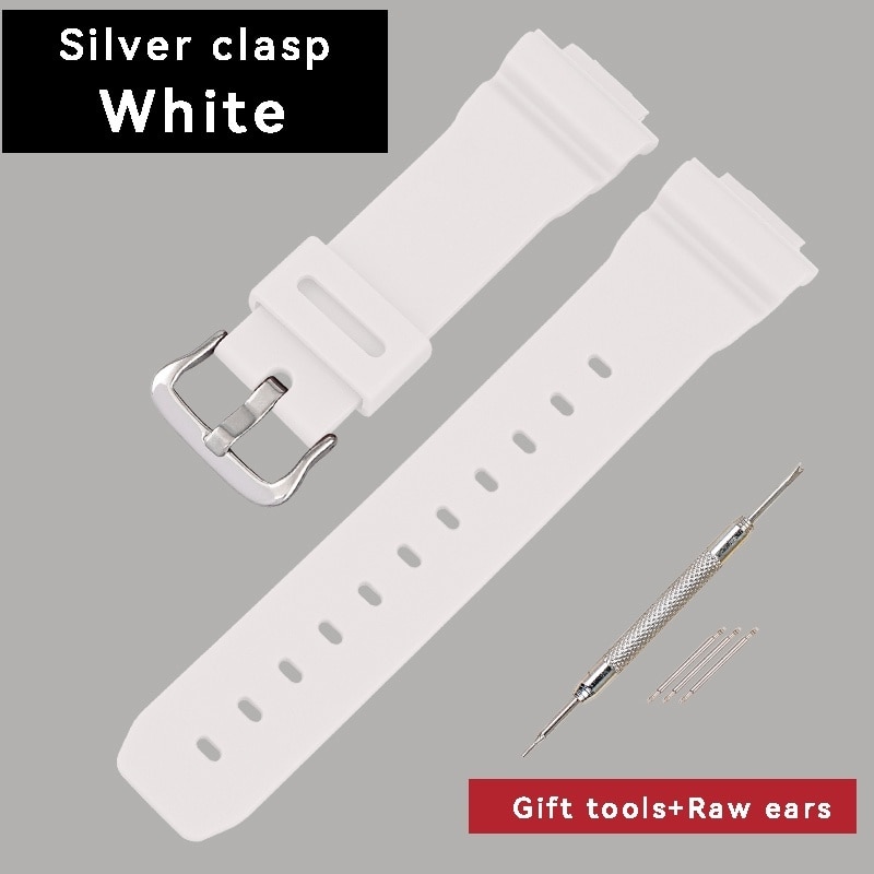 Waterproof resin watch strap for suitable fo casio gbd-800 gba-800 gma-b800 810 gbd-800 ga-800 replacement watchband