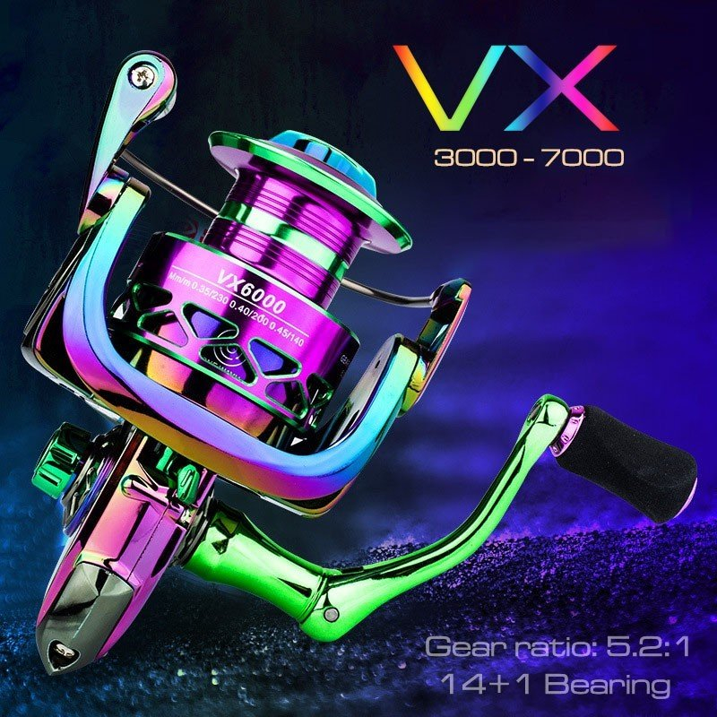 Máy câu cá titan VX máy câu đứng size 3000 đến 7000 êm mượt docaulure
