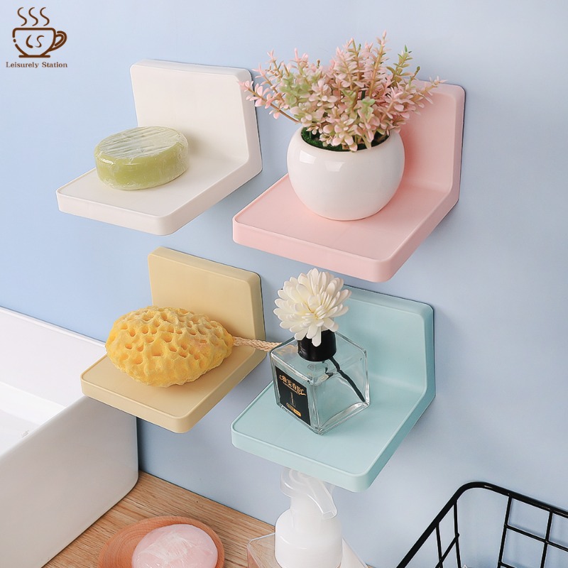 Đấm miễn phí kệ treo tường giá đựng đa năng dính xà phòng Sponge chủ bếp Kệ để đồ phòng tắm