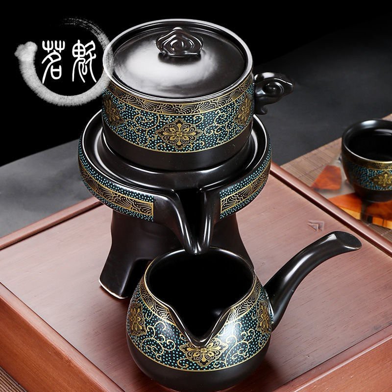 (Giao Hỏa Tốc) Bộ Ấm Chén Pha Trà Cối Xay - Xanh Đen (bao gồm 1 ấm trà, 6 chén trà và 1 bộ cối xay).
