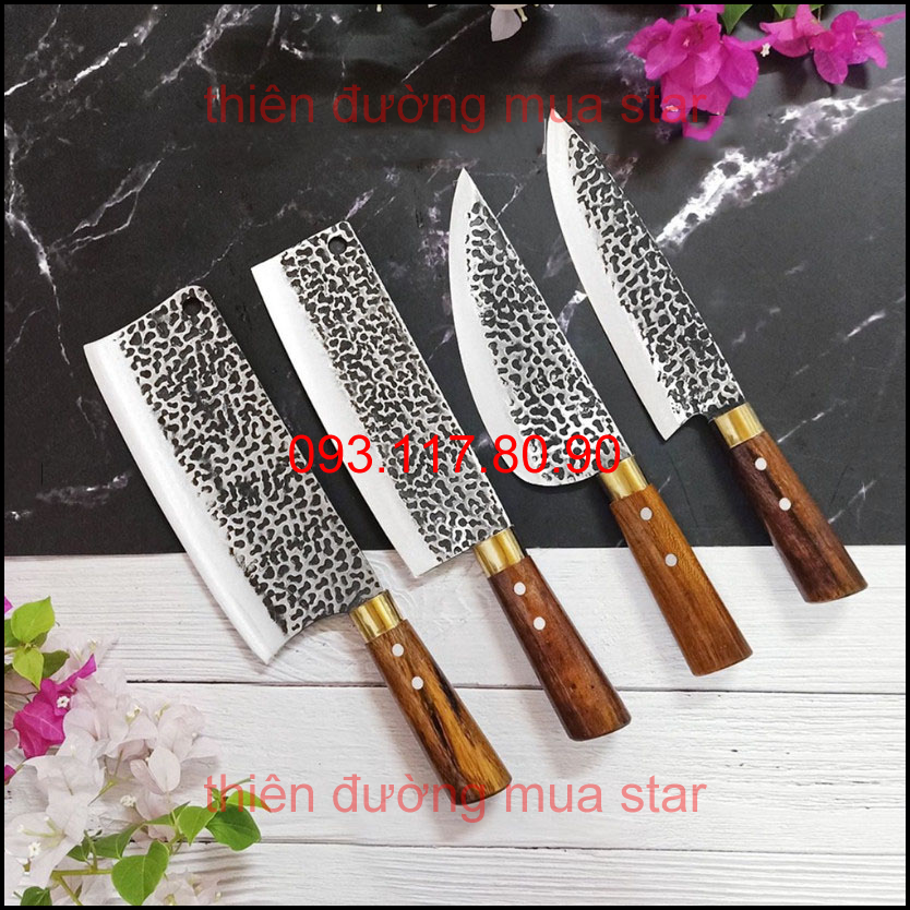 Bộ dao bếp thép nhíp ô tô