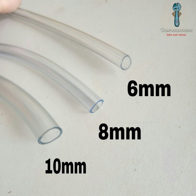 【1 Meter】6MM/10MM PVC Clear Hose Pipe Plastic Pipe Transparent Hose Clear Pipe Tube Lazada