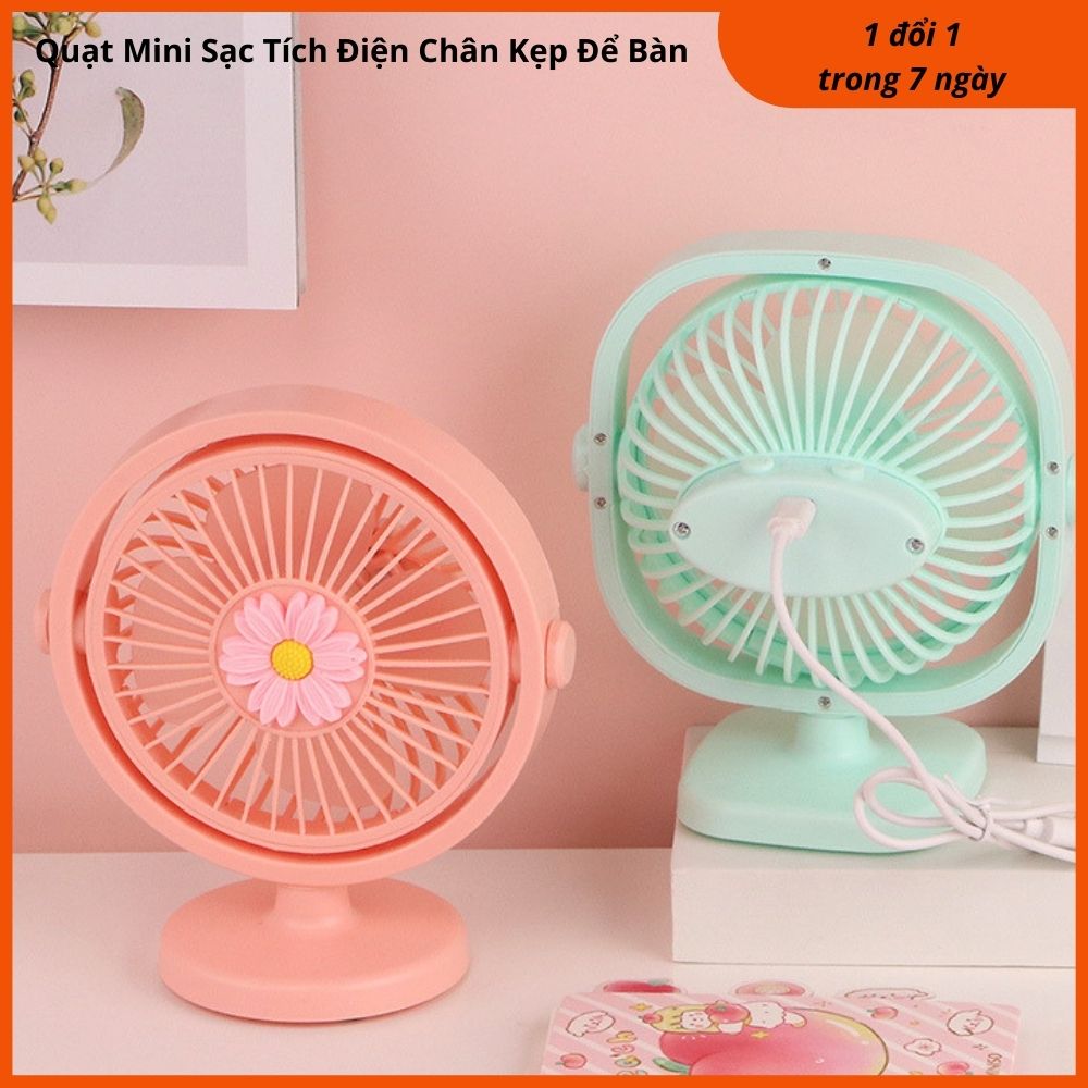 Quạt Sạc Tích Điện Mini Usb Cầm Tay 3 Chế Độ