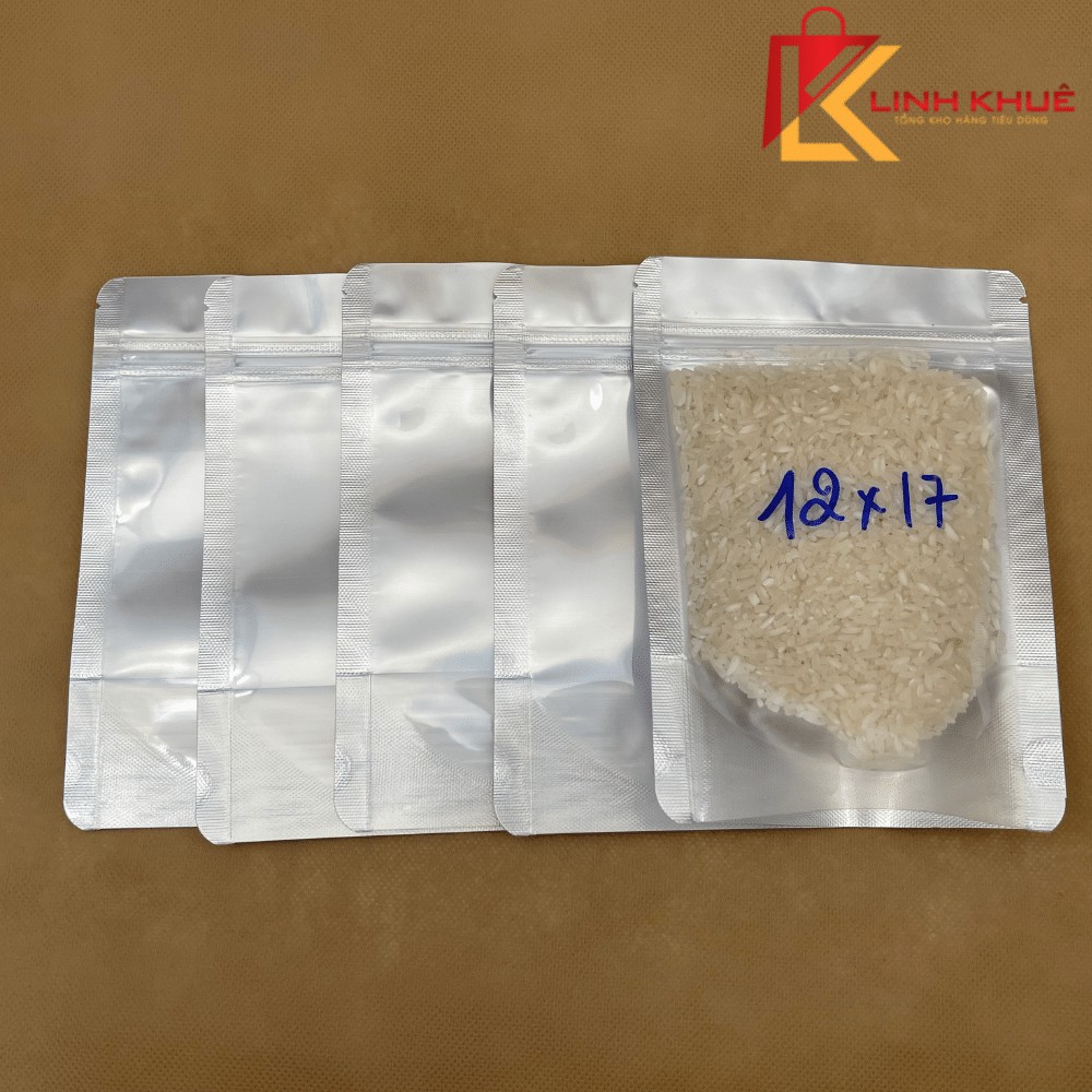 10 Túi Zip Bạc Đựng 100gr Bột