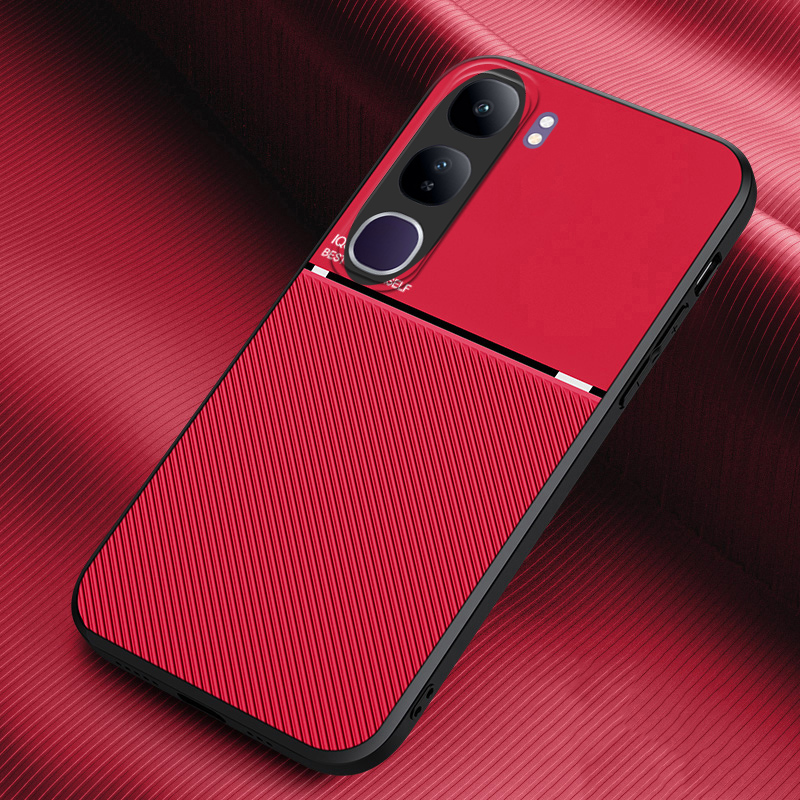 New Phone case Vivo V40 Lite Pro Back cover Rough Cross Patterned Magnetic Soft Silicone Leather For Vivo V40 Pro V40 Lite case.