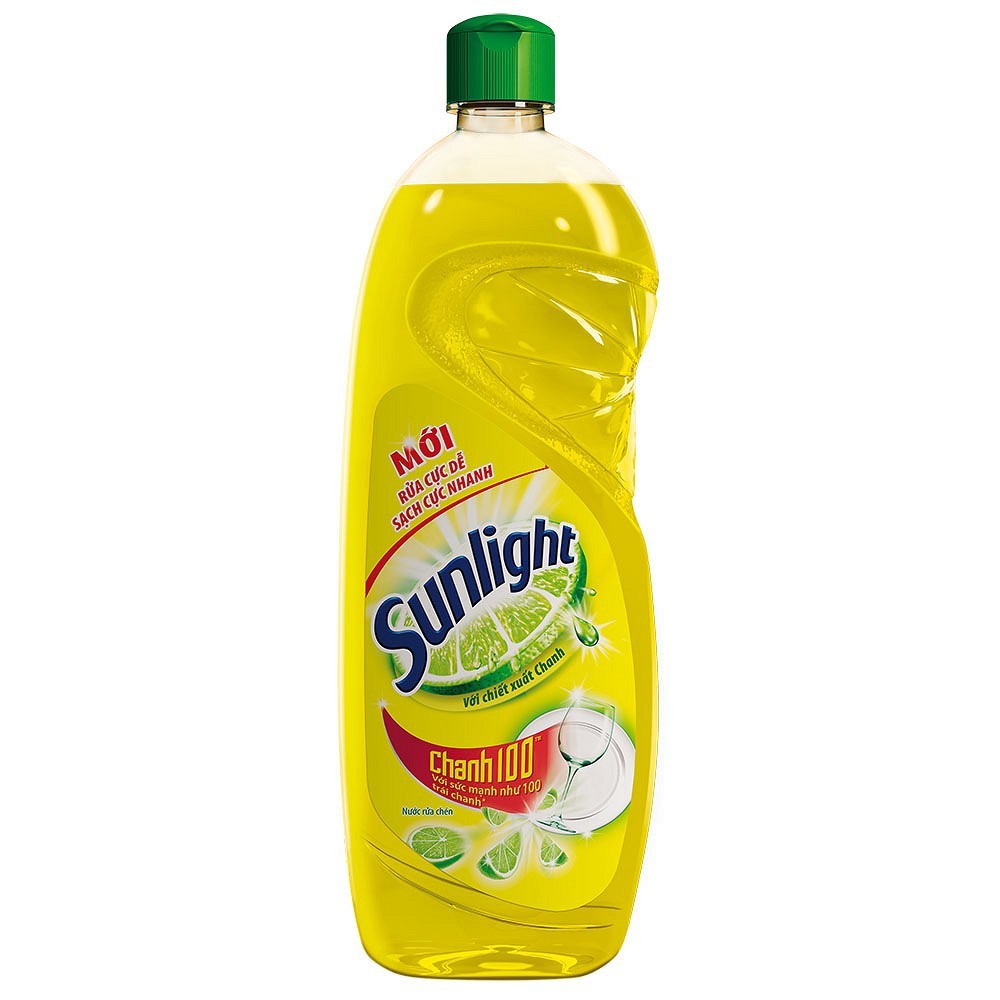 Combo 2 chai nước rửa chén chén sunlight chanh chai 400 ml