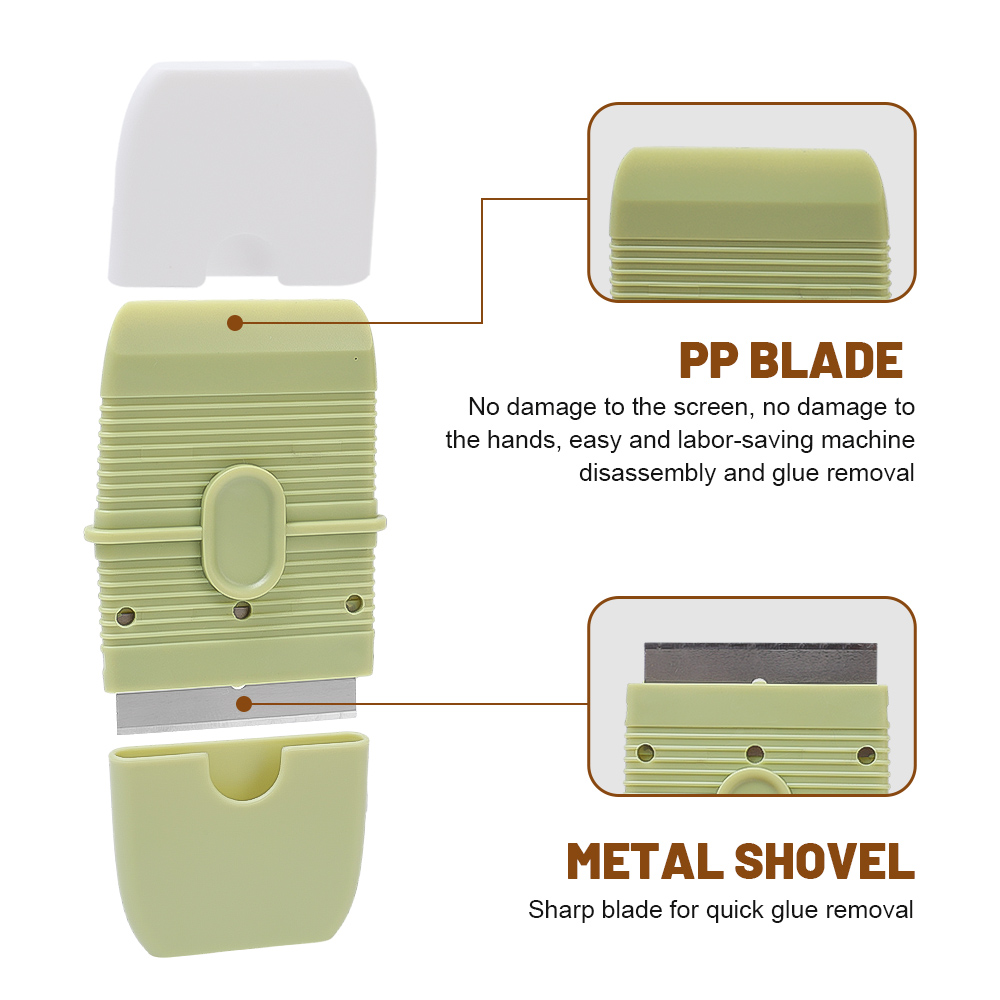 Portable Double-head Cleaning Scraper Kitchen Stove Decontamination Scraper Glass Tile Scraper Tool