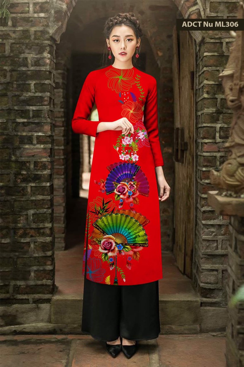ÁO DÀI CÁCH TÂN IN 3 D [ẢNH THẬT 100 %]]HJM020