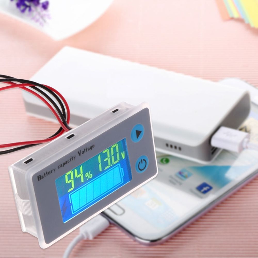 DGHD phổ quát Chì axit LCD Vôn kế Kỹ thuật số Chỉ báo công suất Máy đo điện áp