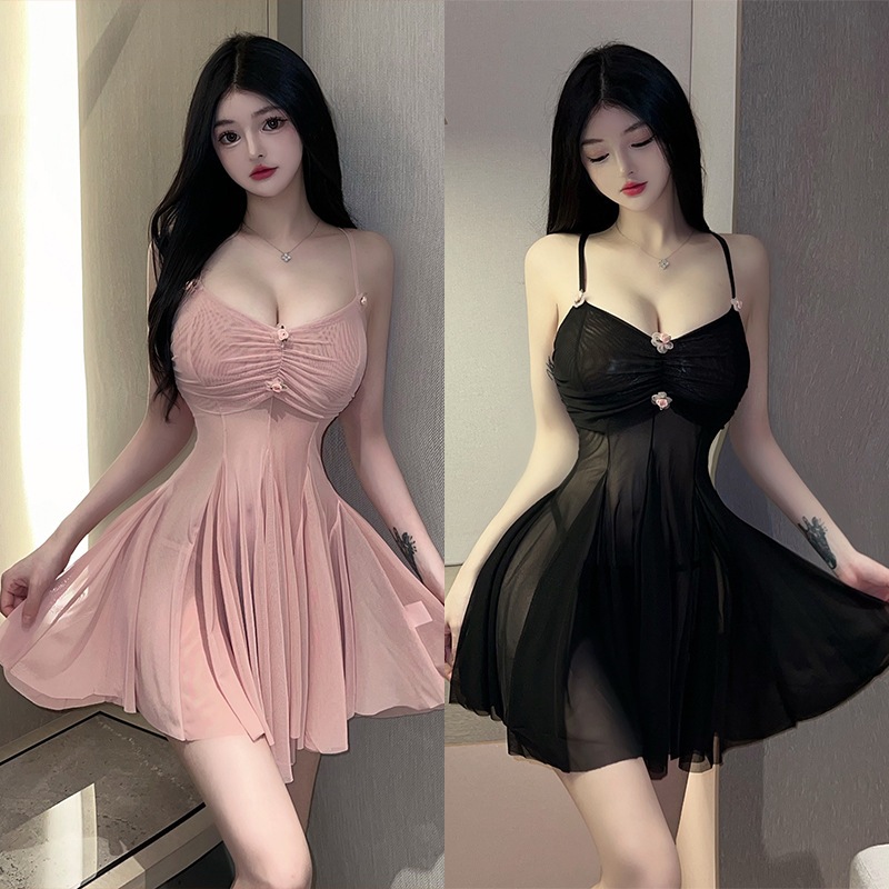Váy ngủ ren hoa ngực gợi cảm