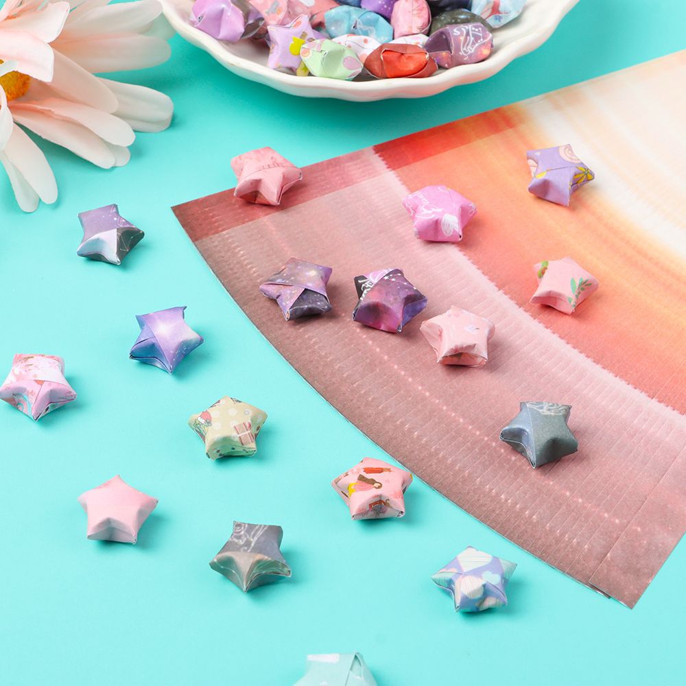 Hand Kawaii Party Decoration Simple Pattern Craft Paper Origami Arts Crafting Outer Space DIY Origami Star Origami Origami Paper Sky Stars Paper Paper Strip. 
