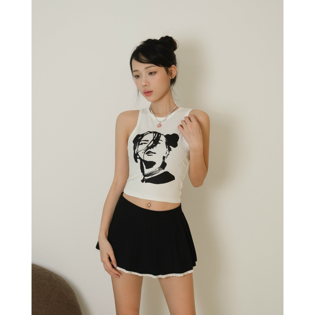 Áo thun croptop ba lỗ MONÁ - BILLIE