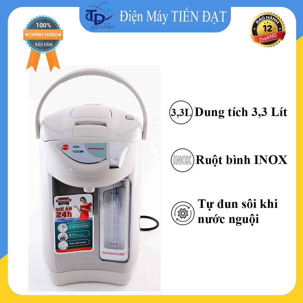 Bình Thủy Điện Sunhouse SHD1533 3.3 lít