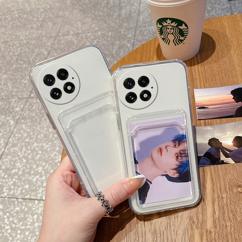 Phone cover OnePlus 13 Back case Classic Silicone Soft Transparent with Card Slot Shockproof For OnePlus 13 Phone cases.