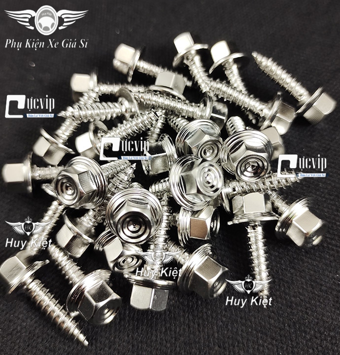 Combo 5 ốc pô e salaya trụ thái inox 304 5li ren xoắn gắn pô e vision 2021 - 2022 ms5095