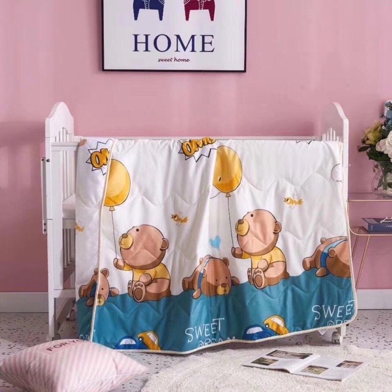 Chăn Hè Cotton Đũi cực mềm, siêu mát cho bé