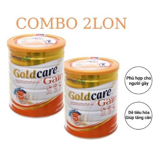 COMBO 2 LON Sữa bột Wincofood Goldcare Gain 900g lon sản phẩm dành cho