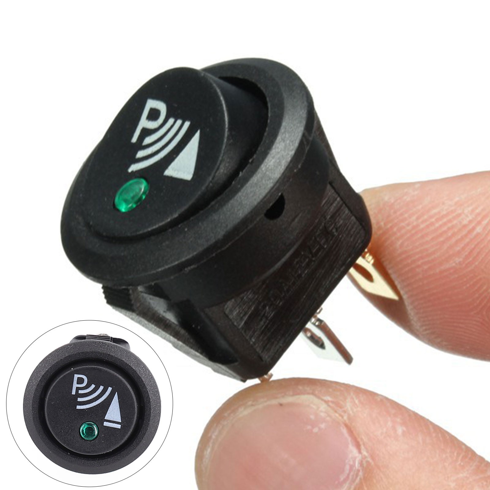 【BONJOY】 Round Switch 12V 3 * 2 * 2cm Brand New Easy Installation Eye Reversing