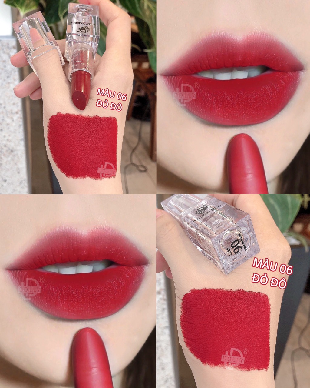 Son thỏi lì siêu mịn môi DOLLY VARIETY [Màu Đỏ đô]