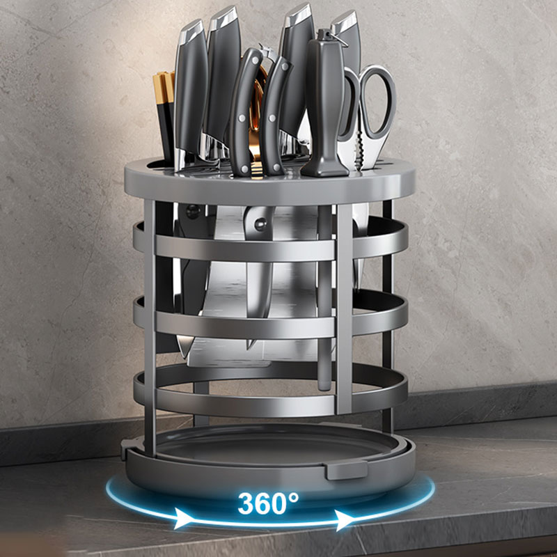 JJT Rotary tool rest household kitchen kitchen utensils stainless steel storage rack table multifunctional drain rack