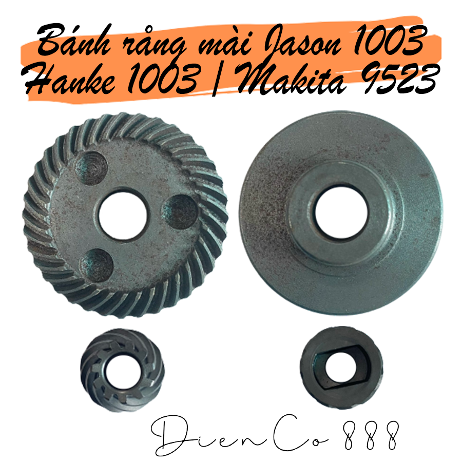 (Set of Gear) Bộ nhông bánh răng mài Jason 1003 - Hanke 1003 / Makita 9523 bằng thép