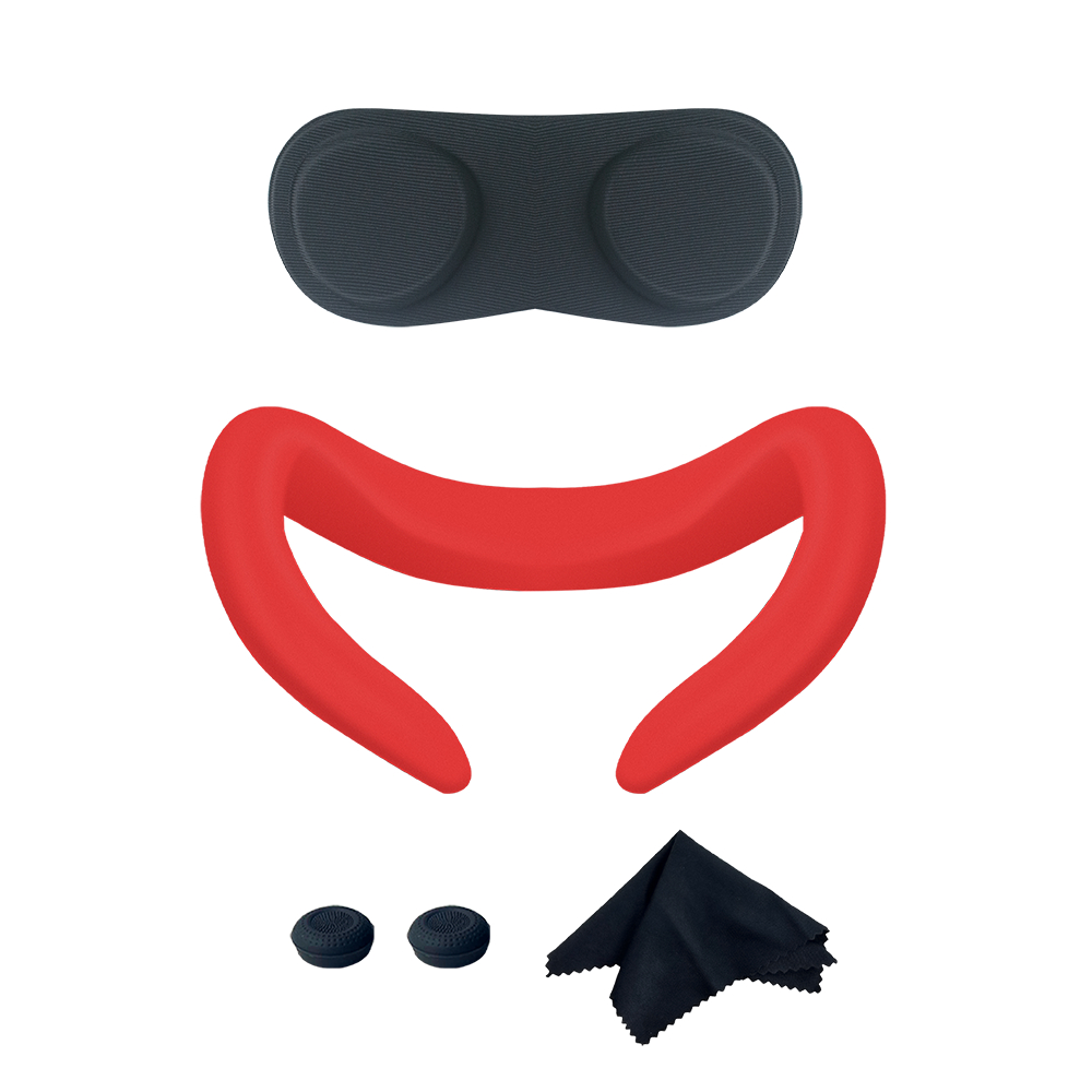 Cho Meta Quest 3 tai nghe VR đầu Miếng lót mắt tay cầm nắm Mũ chụp nút Nắp đậy ống kính vải lau kính VR phụ kiện