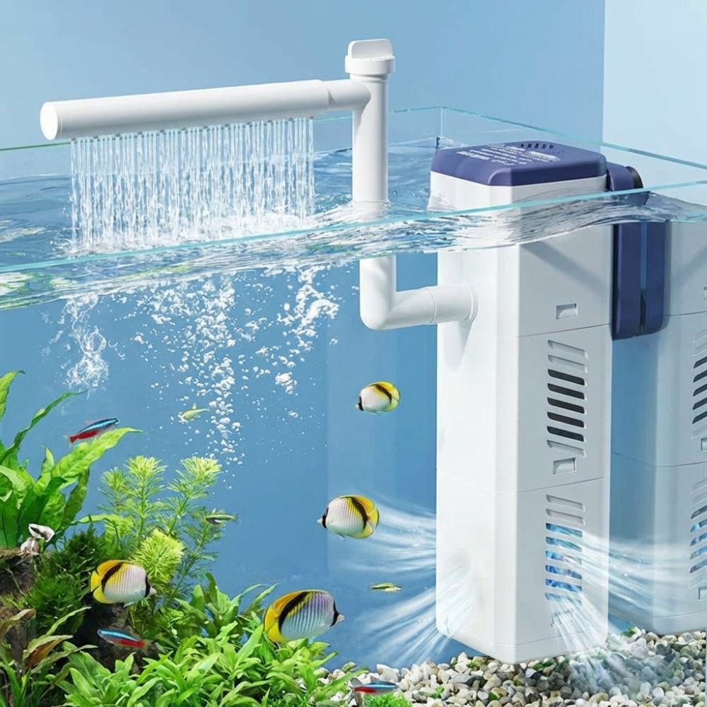 Aeration System 4-in- Filter Small Aquarium Filter Rain Shower Outlet ...