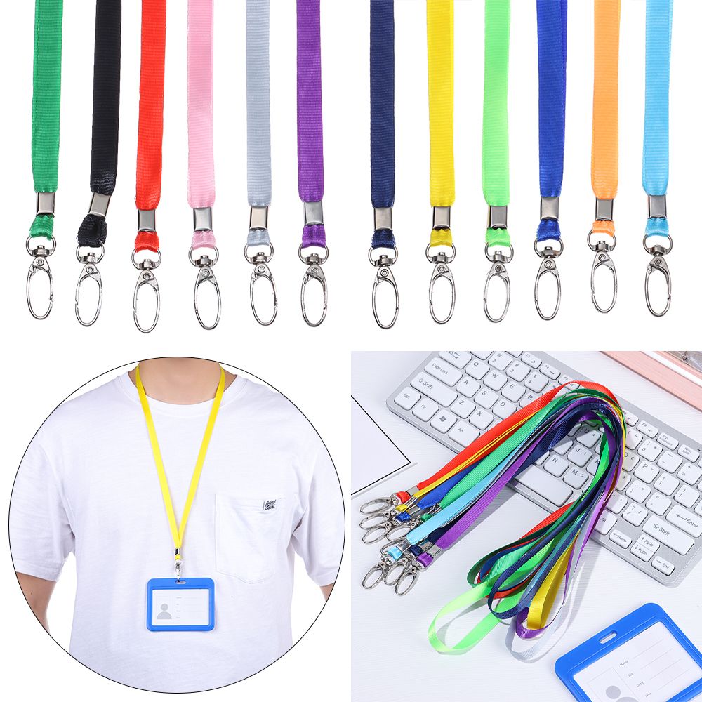 【AiBaby Store】1Pcs New Supplies Name Tag Fashion Neck Strap Badge Holder Lanyard Hanging Rope ID Card Holder. 