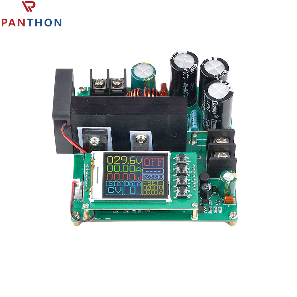【💕Ready Stock🎉】PANTHON 1PC 900W 15A PCB CNC LCD Display Constant Current And Constant Voltage DC Boost Module Green