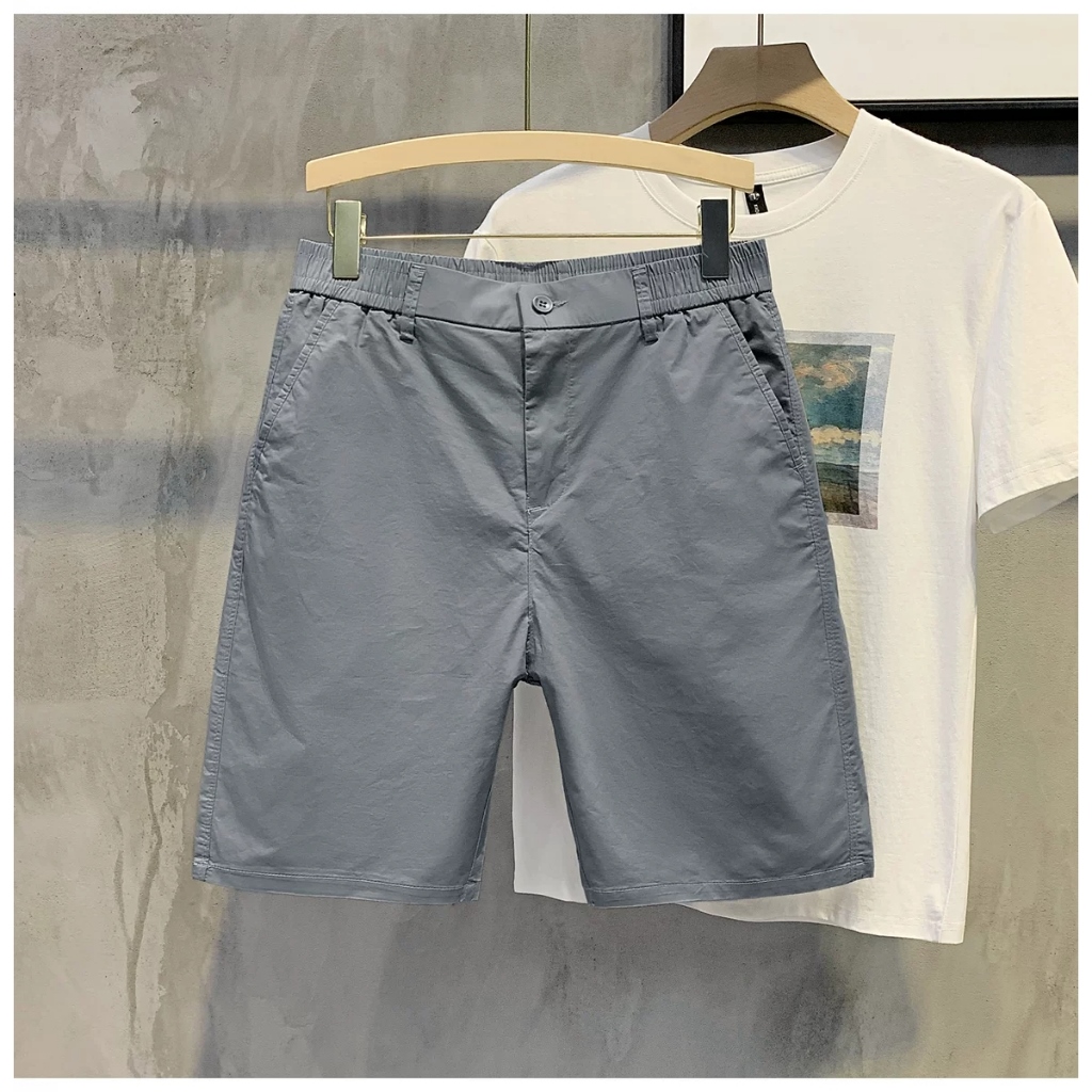 ﹍ Quần short nam KAKI GIÓ cạp chun pha cúc trẻ trung