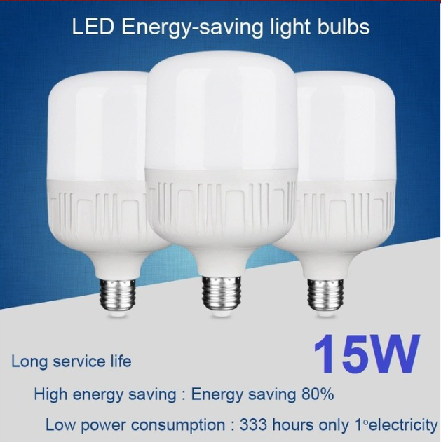 (HCM) Bộ 3 Bóng Đèn Led Trụ Mới Công Suất 15W Siêu Sáng Cho Gia Đình
